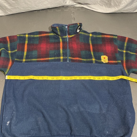 Vintage Bugle Boy Plaid Quater Zip Sweater - Picture 12 of 15